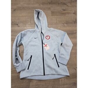Nike Olympic 2024 Team USA Tech Fleece Windrunner Hoodie FN1208-441 Size Large